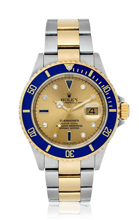 rolex submariner two tone 16613|rolex serti submariner.